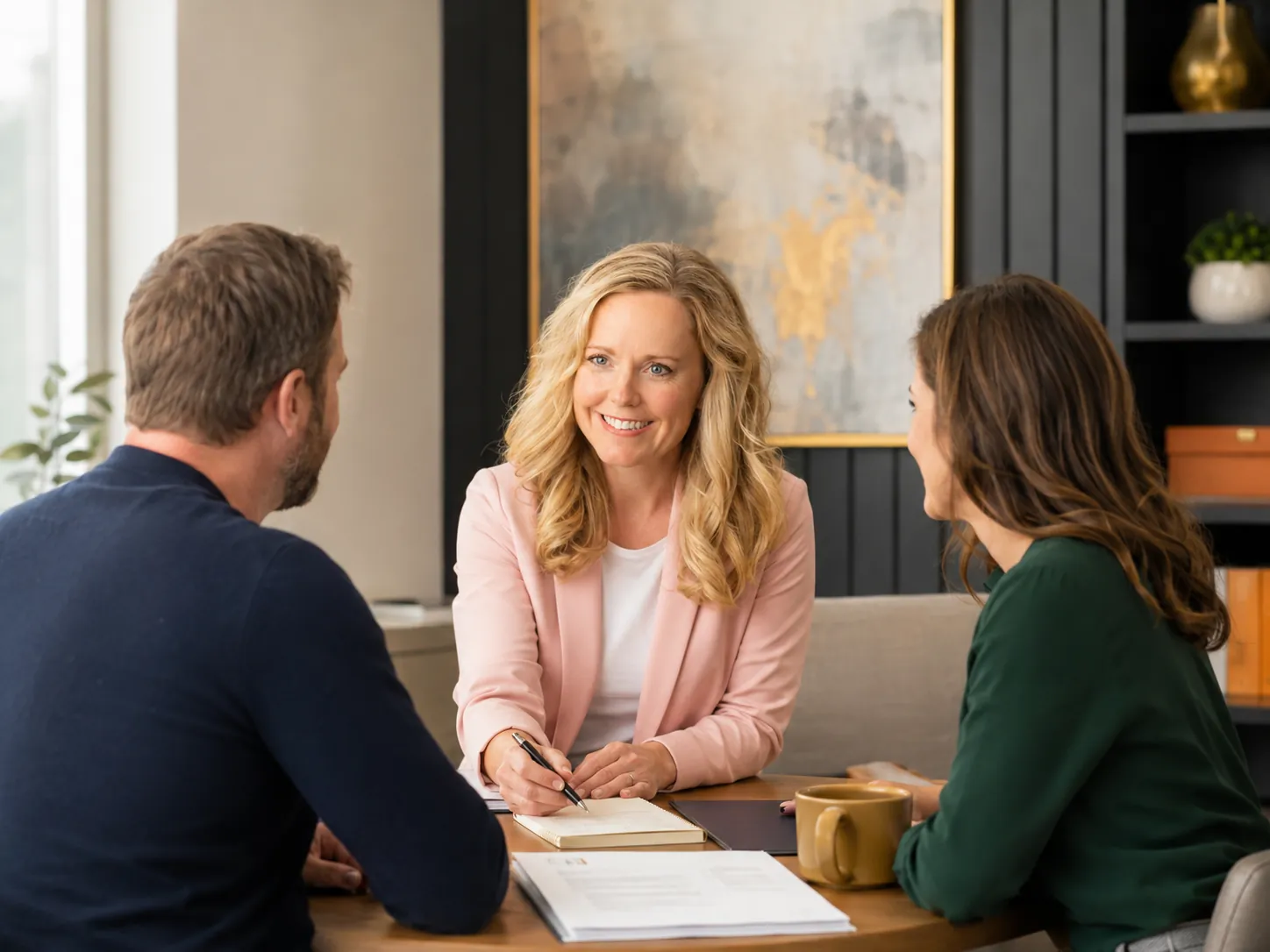 Cooper Norman accounting advisor meeting with clients at a conference table.
