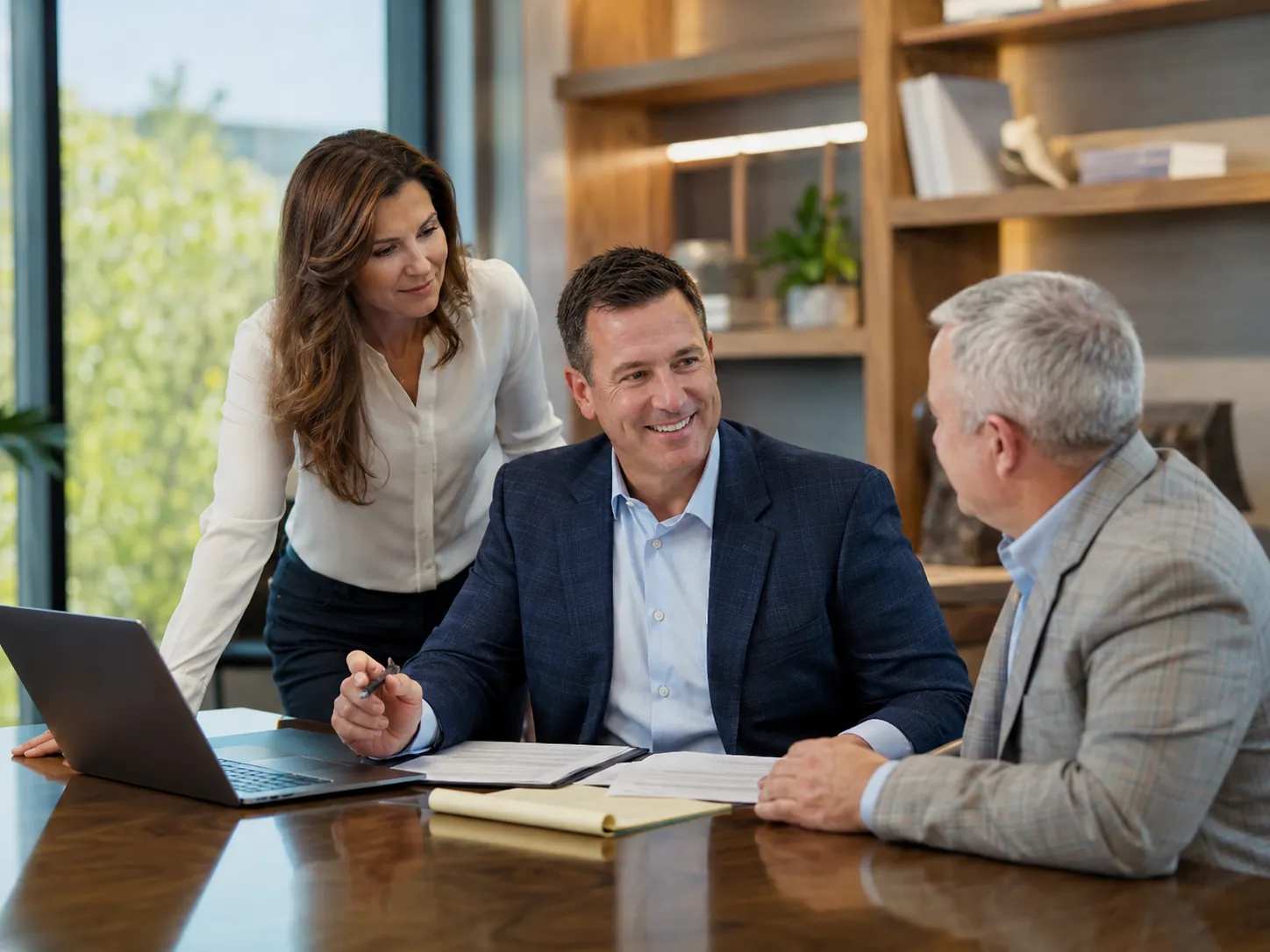 Cooper Norman accounting advisors leading a client strategy meeting.
