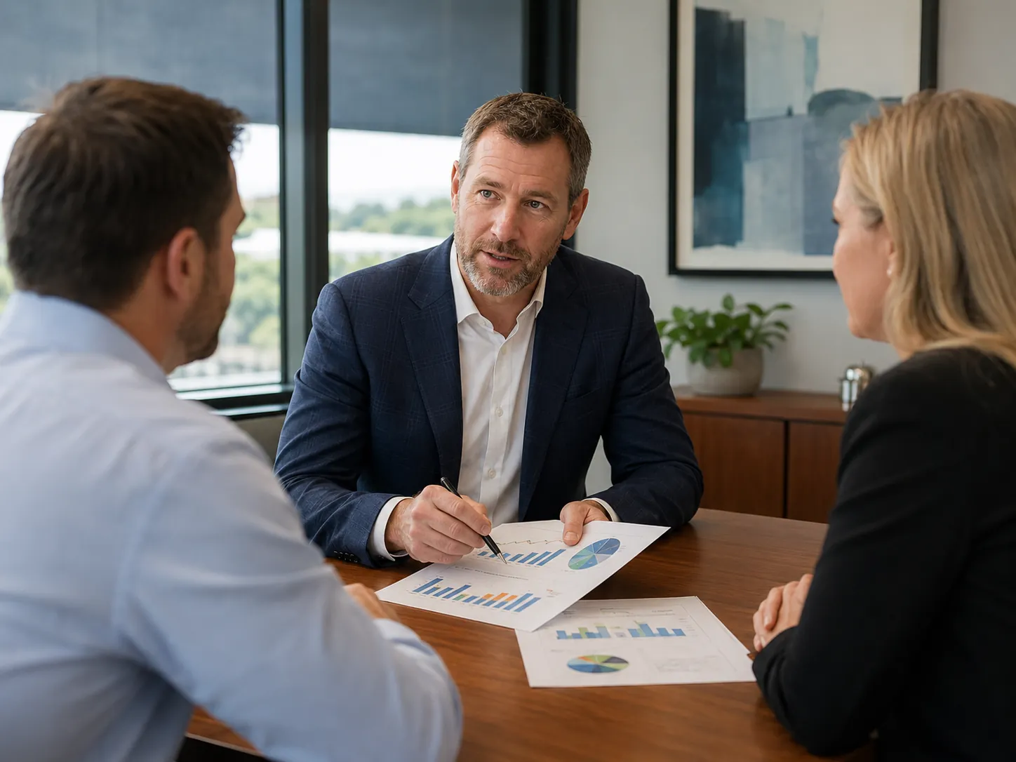 Cooper Norman business advisor leading a client advisory session.