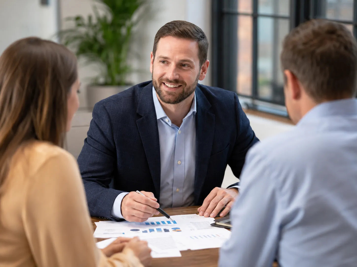 Cooper Norman CPA advisor discussing client goals during a meeting.