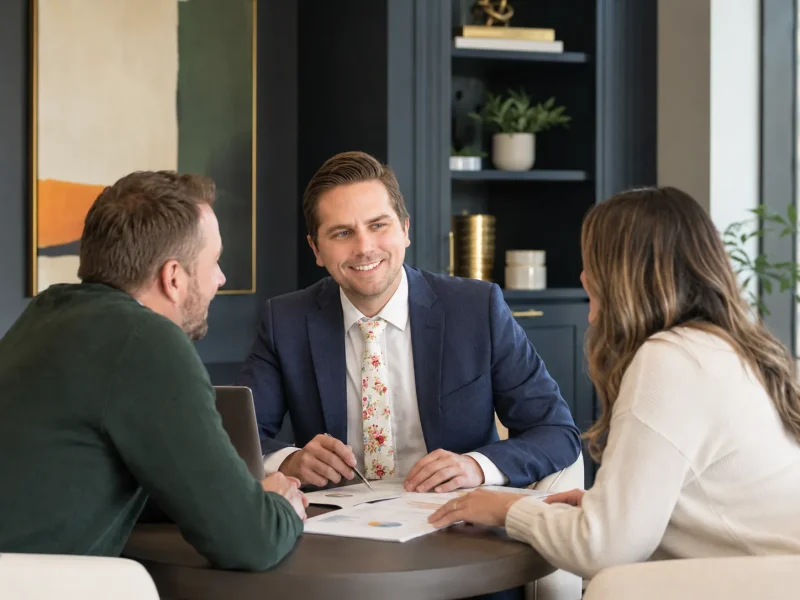 Cooper Norman CPA reviewing client documents during an advisory meeting.