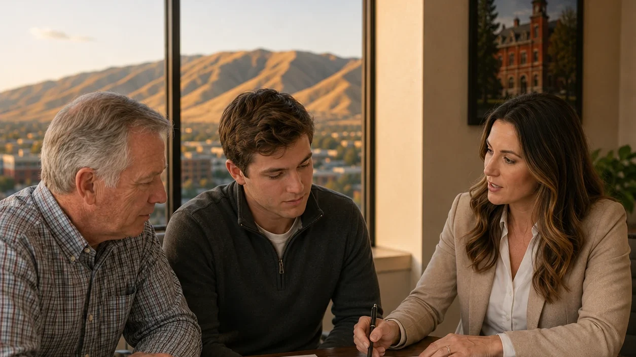 A Cooper Norman advisor reviews a transition plan with a family across generations.