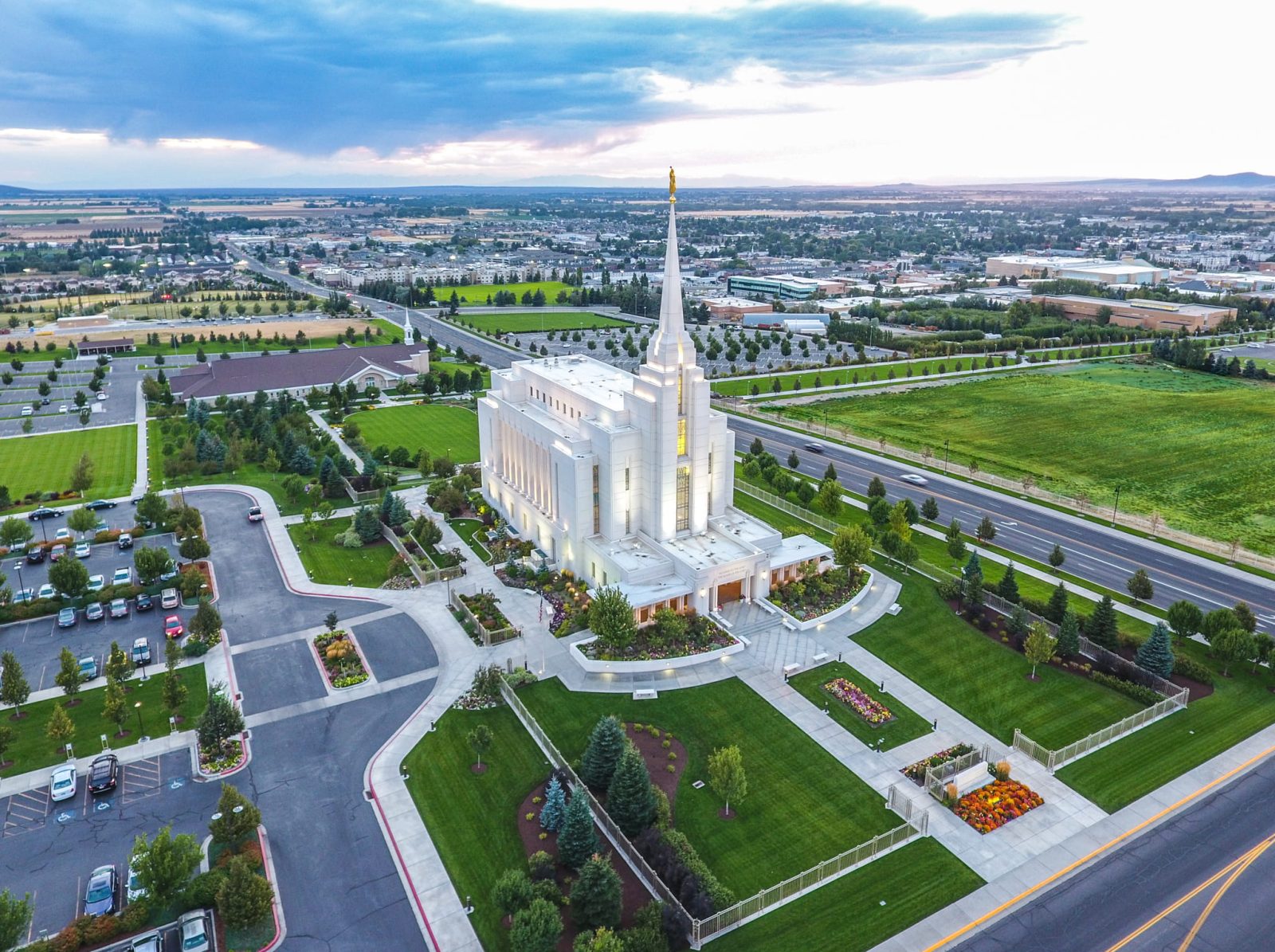Aerial view of Rexburg, Idaho